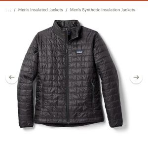 Men’s Patagonia Nano Puff Jacket Sz Small - Like New Black Puffer Lightweight